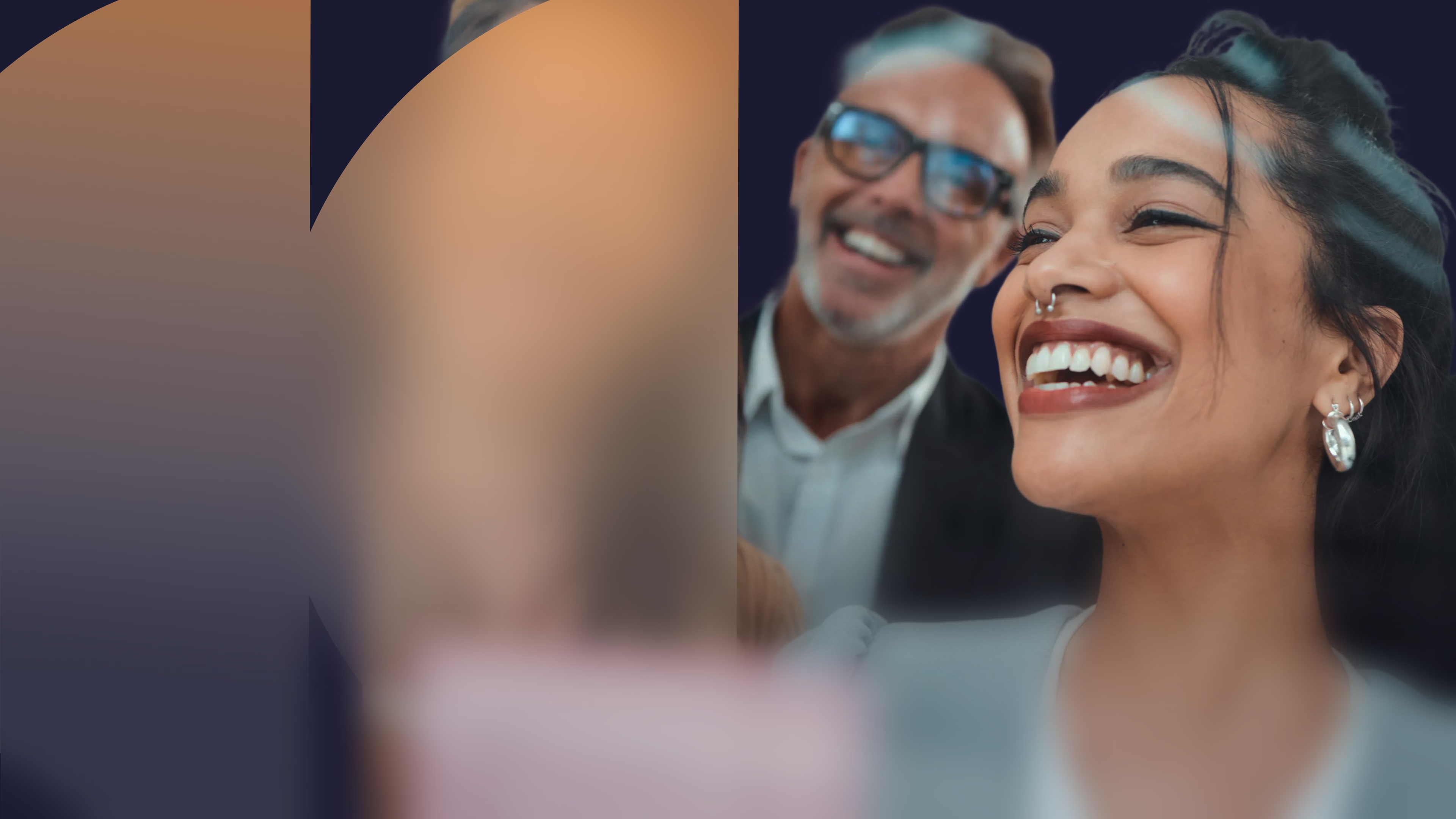 Happy HR team working together