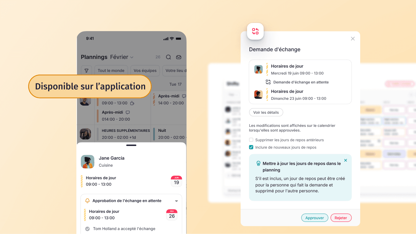 Demandes de changement d'horaires