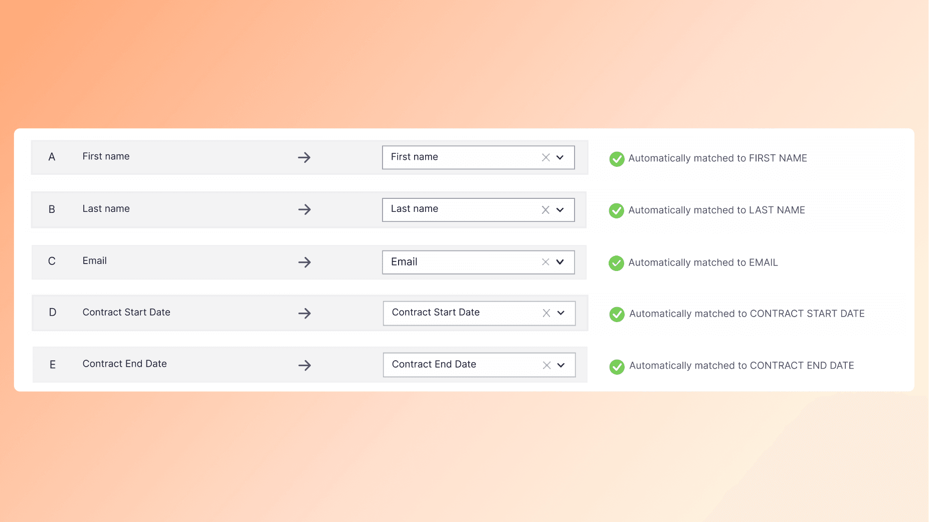 Importez facilement les données de vos collaborateurs
