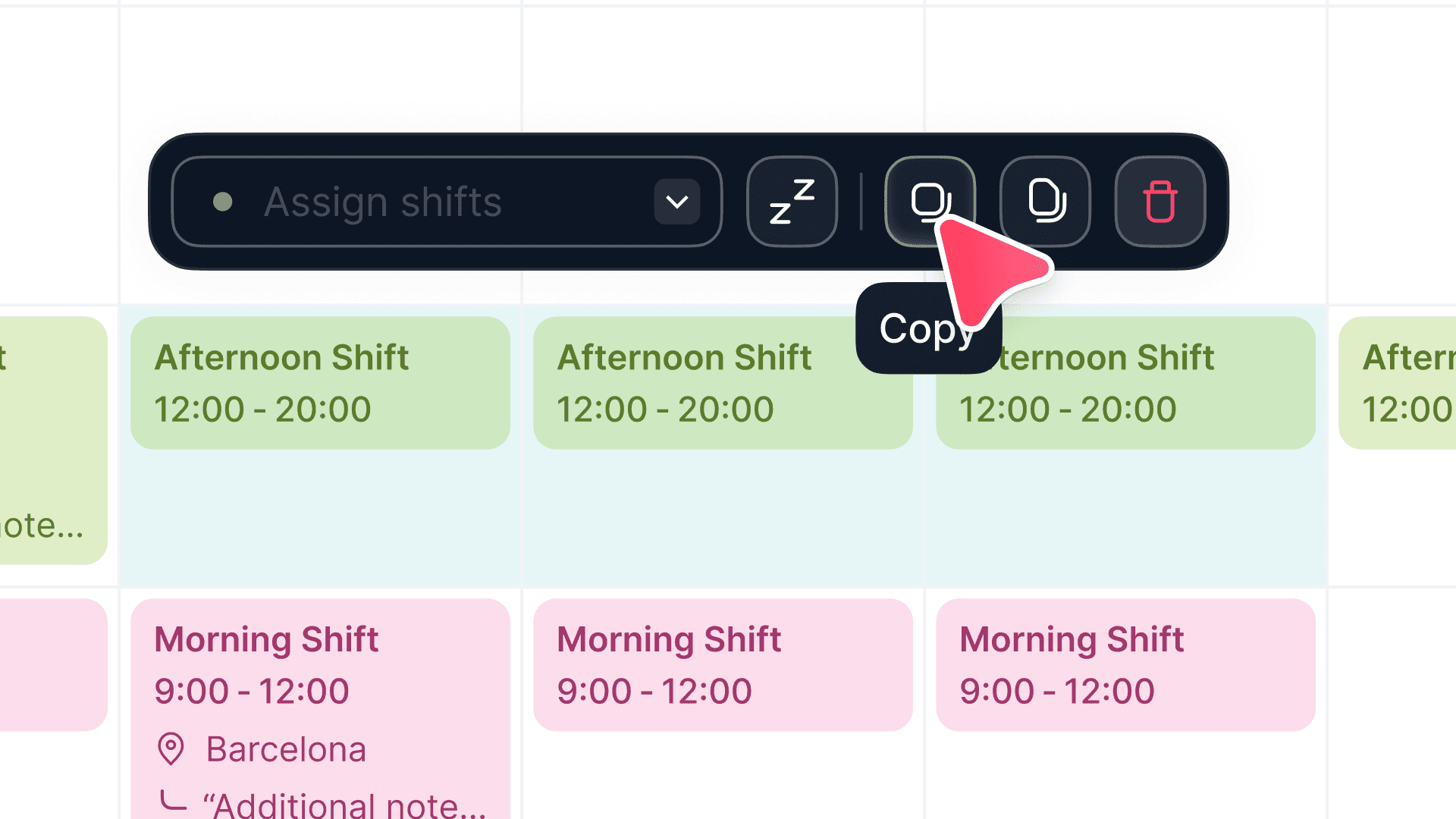 Créez vos plannings avec des raccourcis clavier