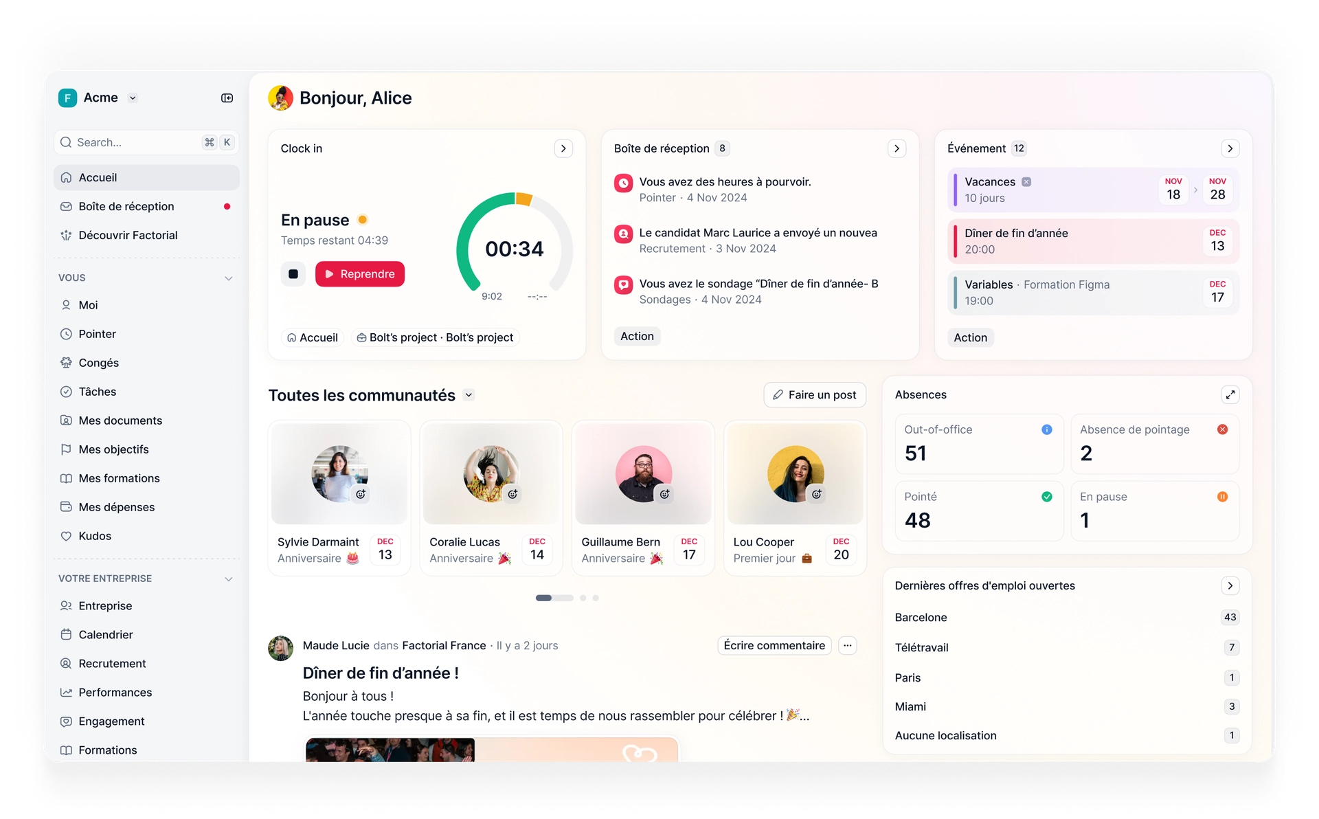 Explorez la plateforme