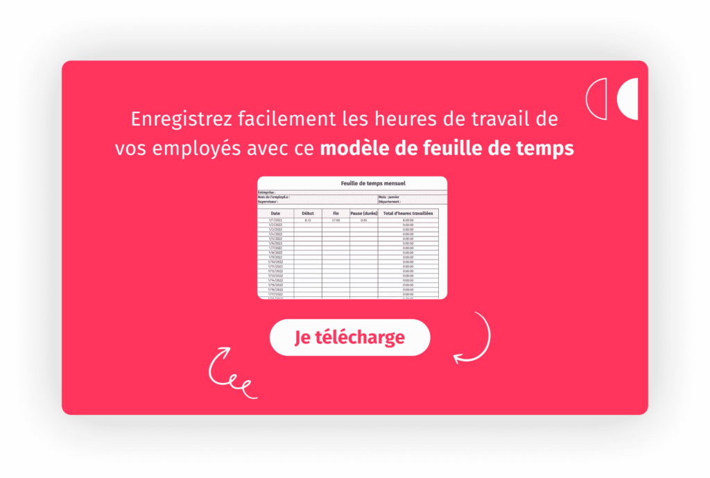 Pointage des heures de travail code du travail + méthodes