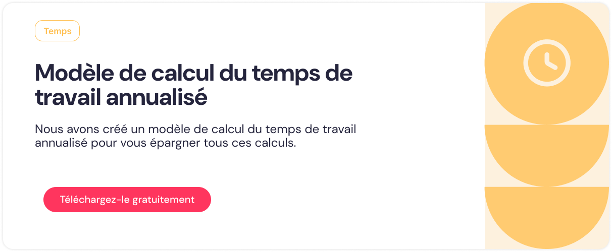 Modele de calcul du temps de travail annualise