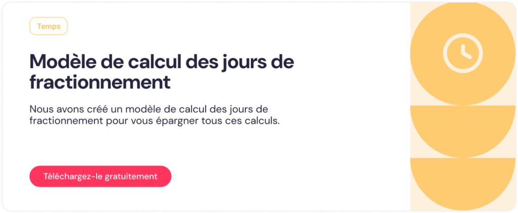 Modèle de calcul des jours de fractionnement