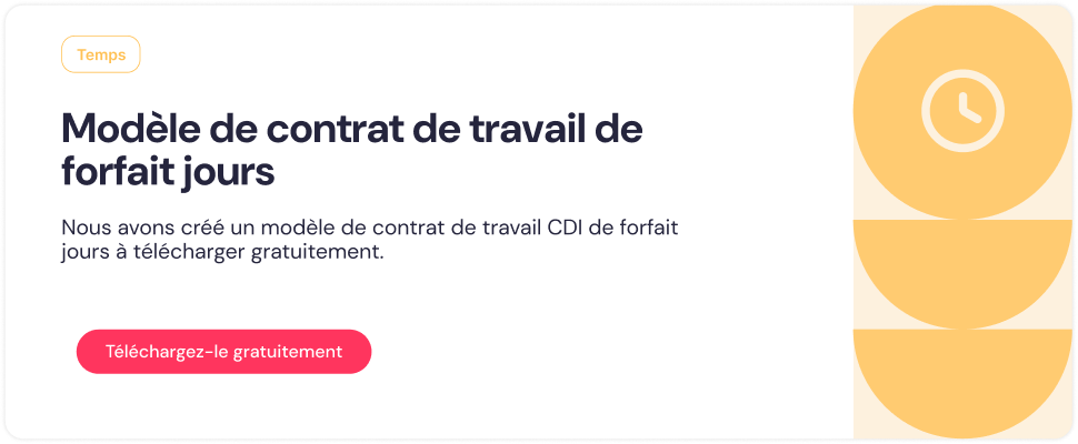 Modèle de contrat de travail de forfait jours