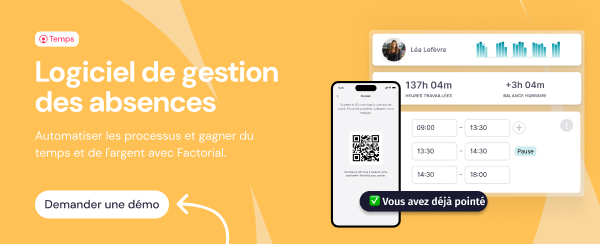 Banner Gestion des absences vers une demo factorial